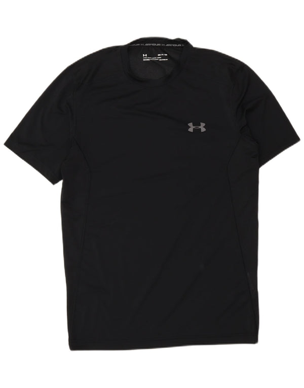 UNDER ARMOUR Herre Heat Gear T-Shirt Top Medium Sort Polyester