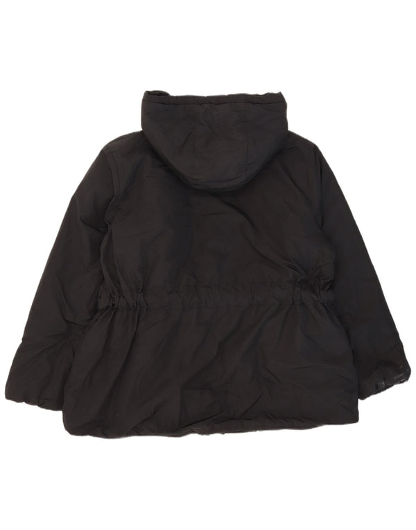 Marks & Spencer Womens Hooded Padded Jacket UK 20 2XL Black Polyester