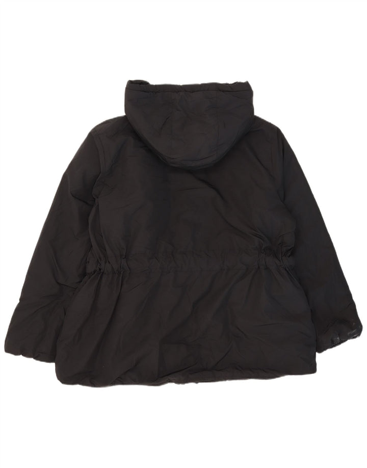 Marks & Spencer Polstret hættejakke til kvinder UK 20 2XL Sort Polyester