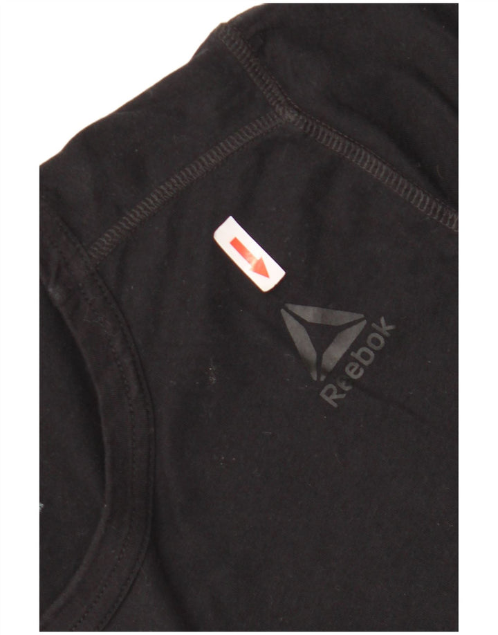 Reebok herre T-shirt top lille sort bomuld