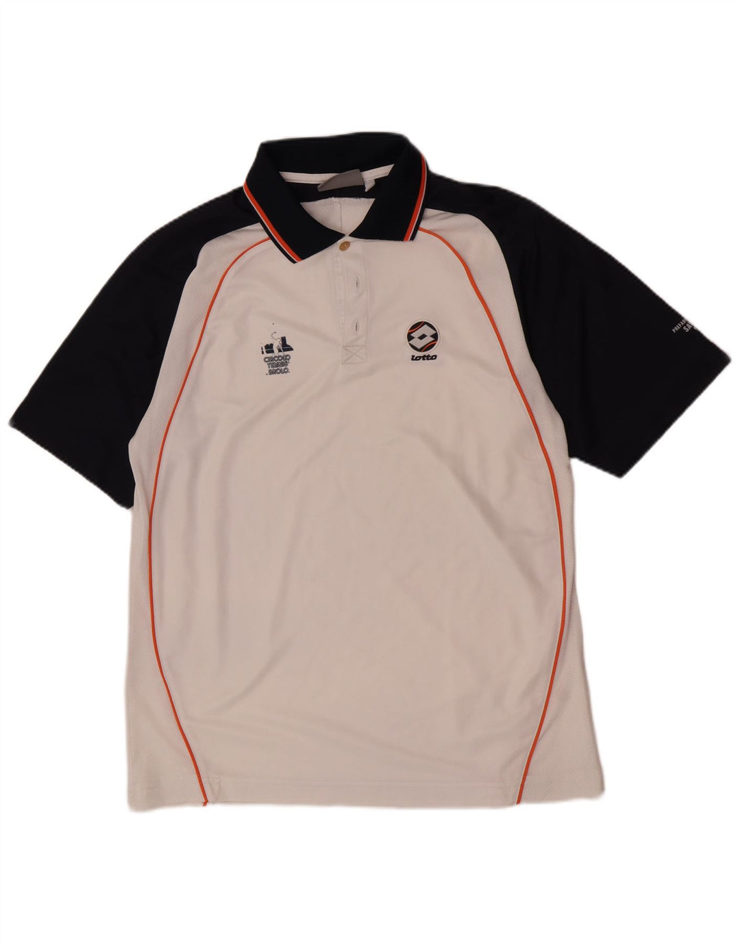 Lotto Herre Polo Shirt Large White Colourblock Polyester