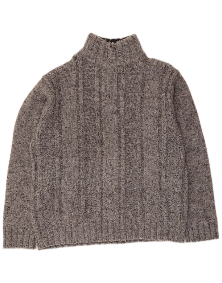MARKS & SPENCER Sweater med lynlås til mænd UK 41/43 Stor grå