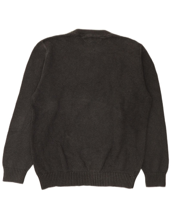 Tommy Hilfiger Herre Crew Neck Jumper Sweater Medium Grå Bomuld