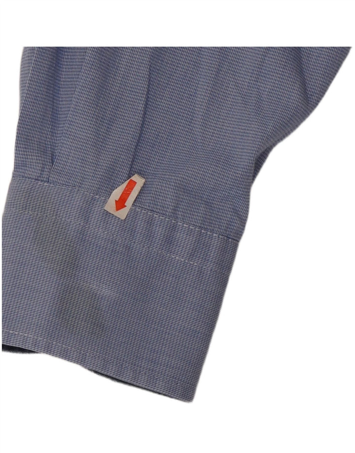 Harmont & Blaine Herre Regular Fit Shirt XL Blå Houndstooth