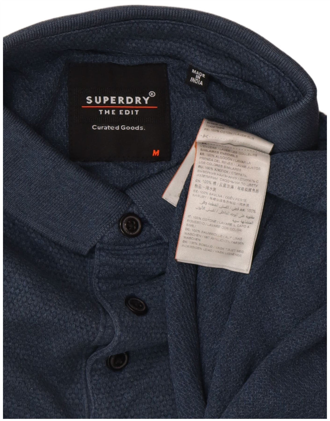 Superdry herre poloshirt Medium marineblå bomuld
