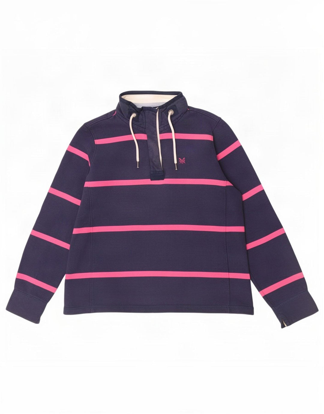 Besætningstøj Dame Sweatshirt Jumper UK 12 Mellem marineblå stribet