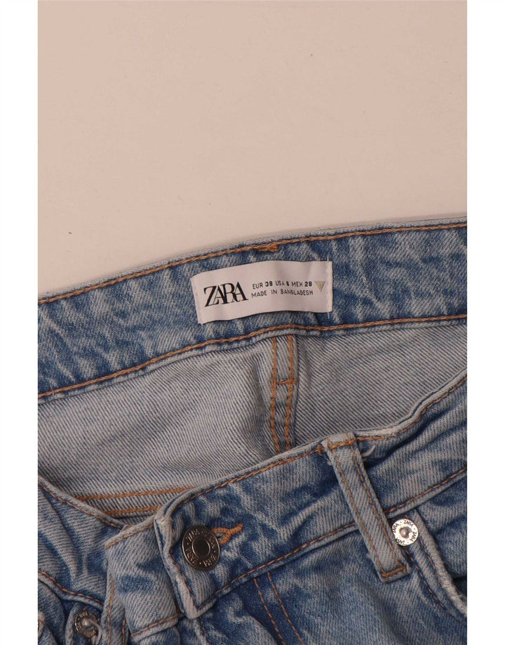 Zara Dame Straight Jeans EU 38 Small W28 L32 Blå Bomuld