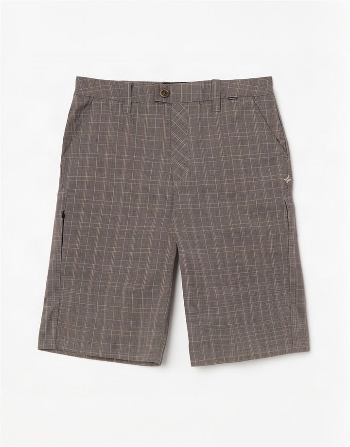Hurley Herre Cargo Shorts Medium W30 Grå ternet polyester