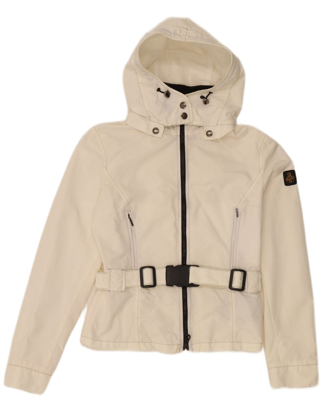 Refrigiwear Womens Crop Regnjakke med hætte UK 12 Medium White Polyamid