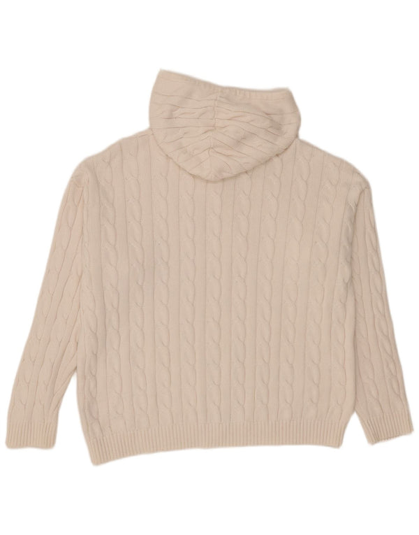 Crew Clothing Dame Hættetrøje UK 18 XL Hvid Bomuld