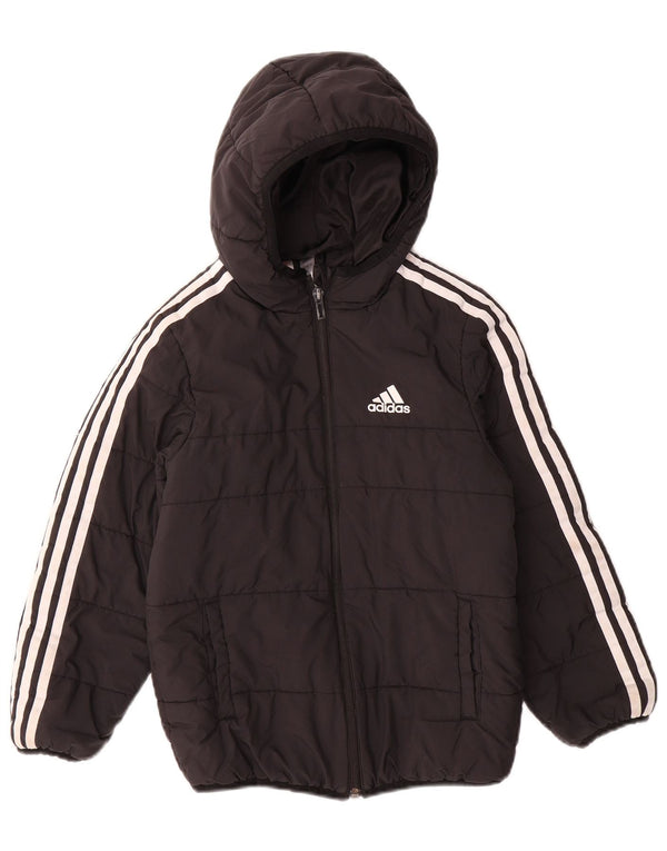 ADIDAS hættejakke til drenge 7-8 år sort polyester