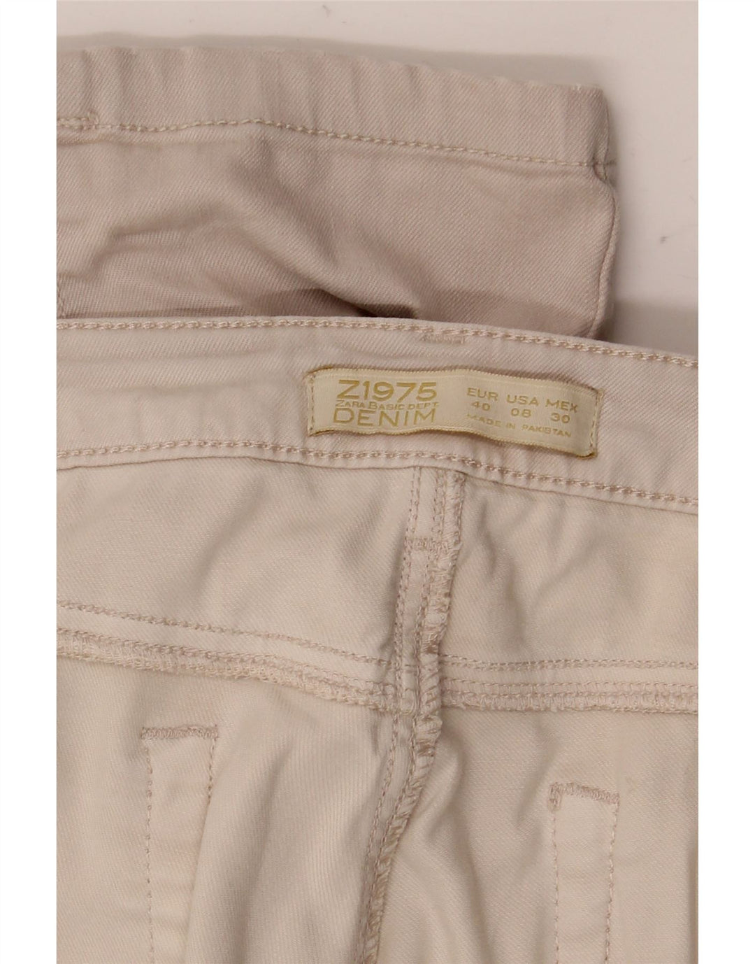 Zara Dame Slim Casual Bukser EU 40 Medium W30 L32 Beige