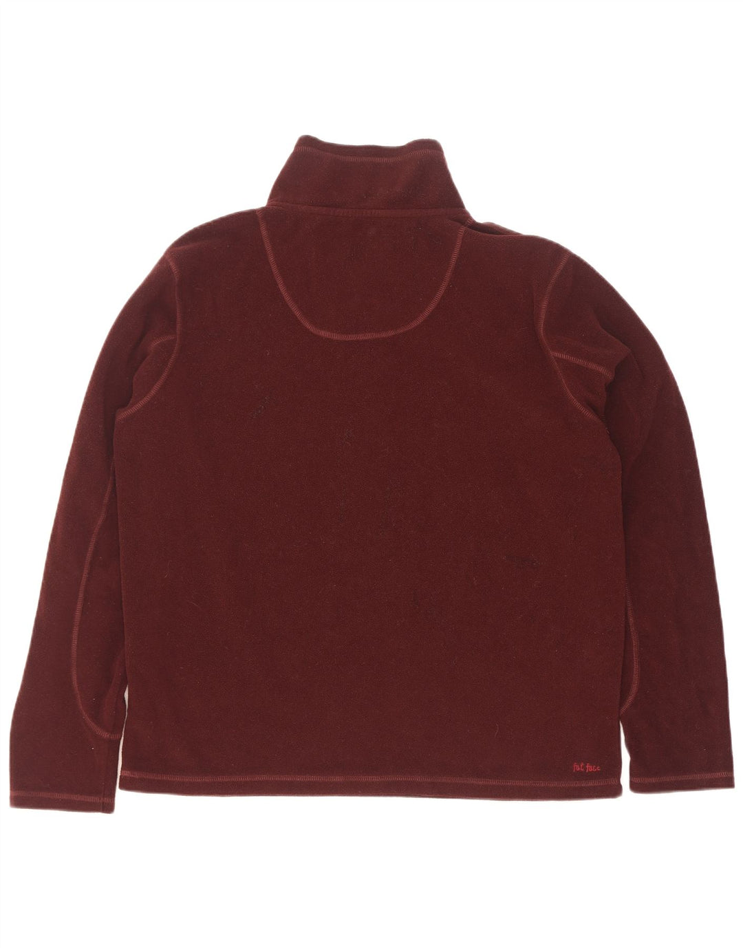Fedt ansigt herre lynlås hals fleece jumper stor rødbrun polyester