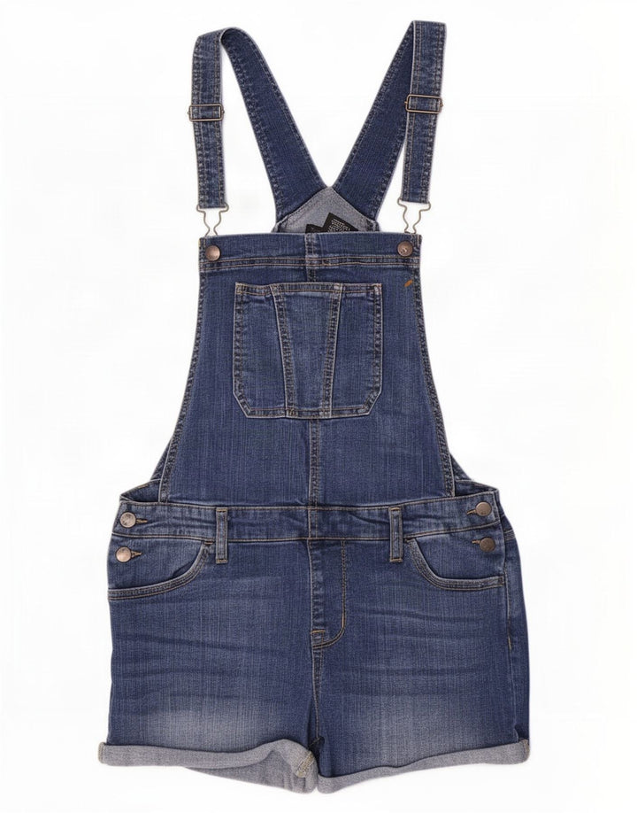 Mossimo Dame Stretch Dungarees Denim Shorts Medium W30 Blå Bomuld