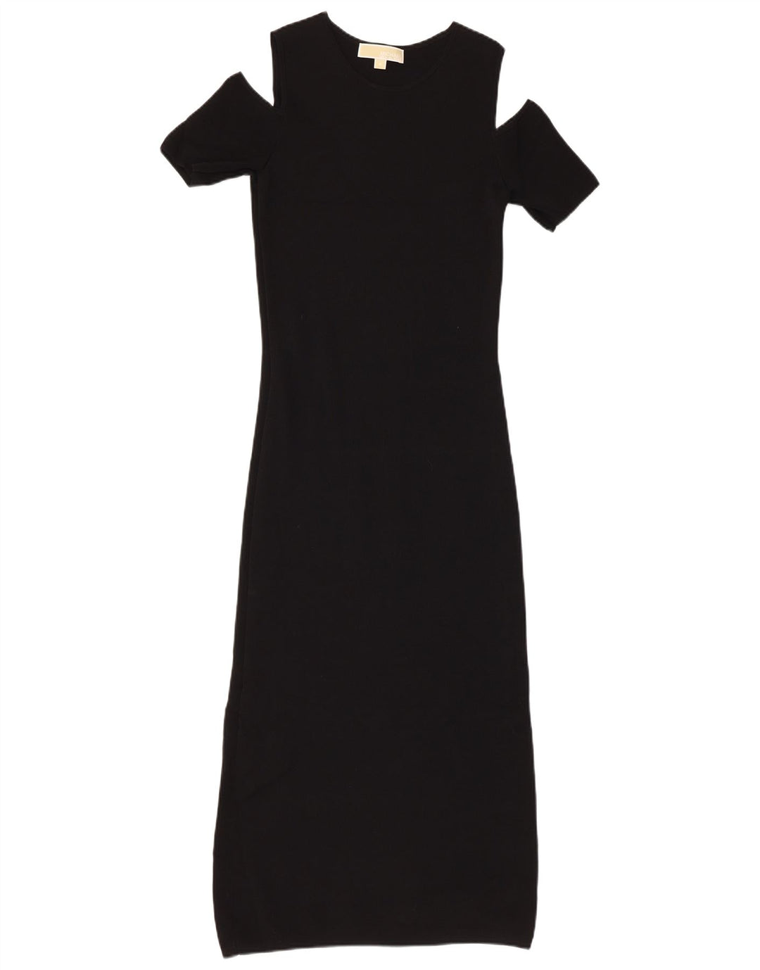 MICHAEL KORS Kvinder Off Shoulder Maxikjole UK 12 Medium Sort Viscose