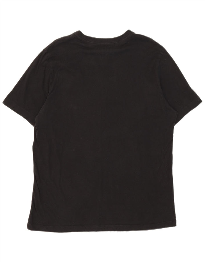 Nike Dame T-Shirt Top UK 16 Stor Sort Bomuld