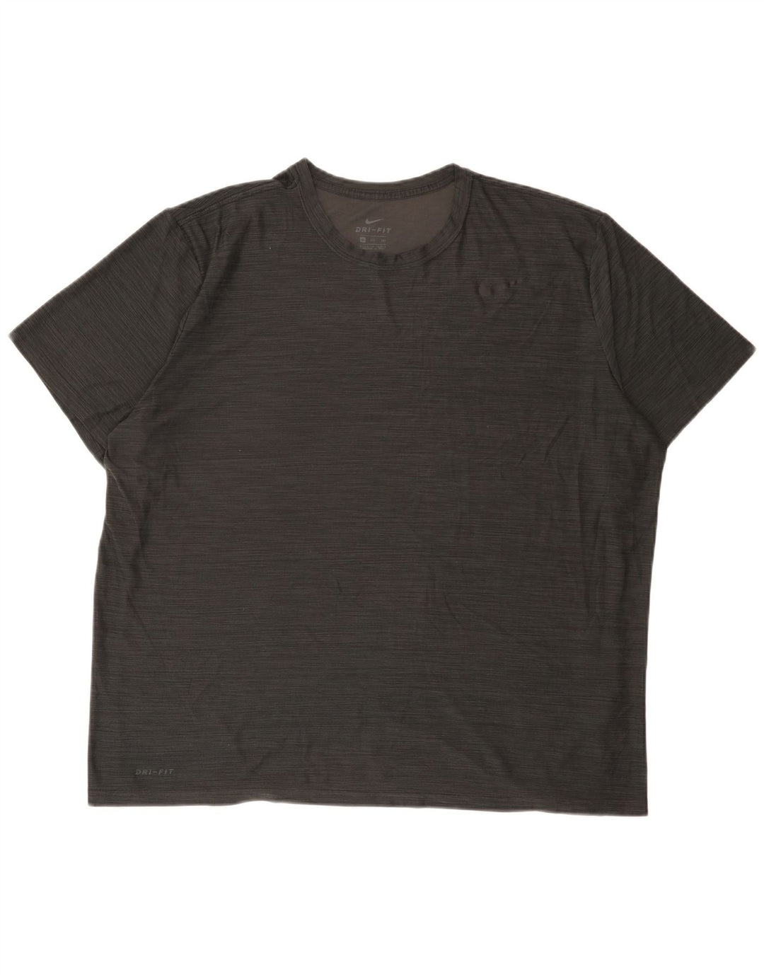 Nike Herre Dri Fit T-shirt Top 2XL Grå Flecked Polyester