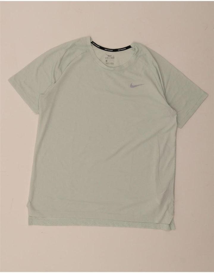 NIKE Herre Dri Fit T-Shirt Top Stor Grøn Polyester