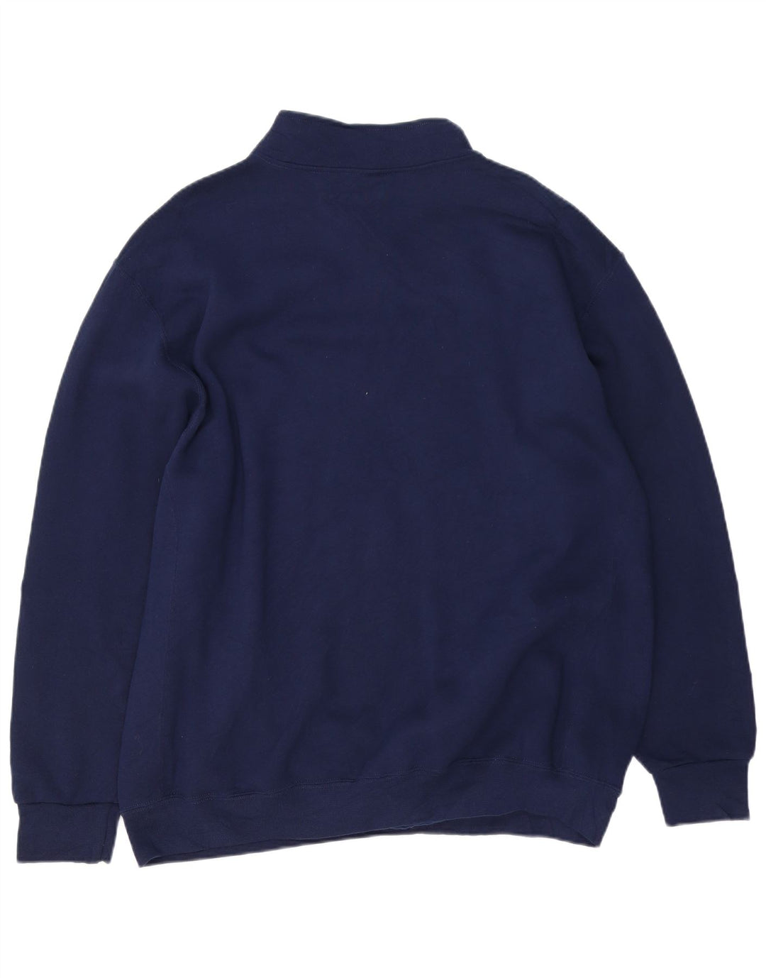 RUSSELL ATHLETIC Herre Zip Neck Sweatshirt Jumper 2XL Navy Blue Bomuld