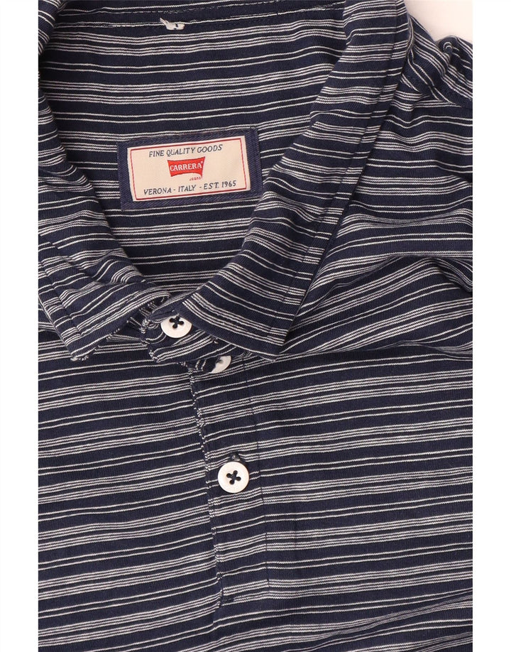 Carrera Poloshirt til mænd Stor marineblå stribet