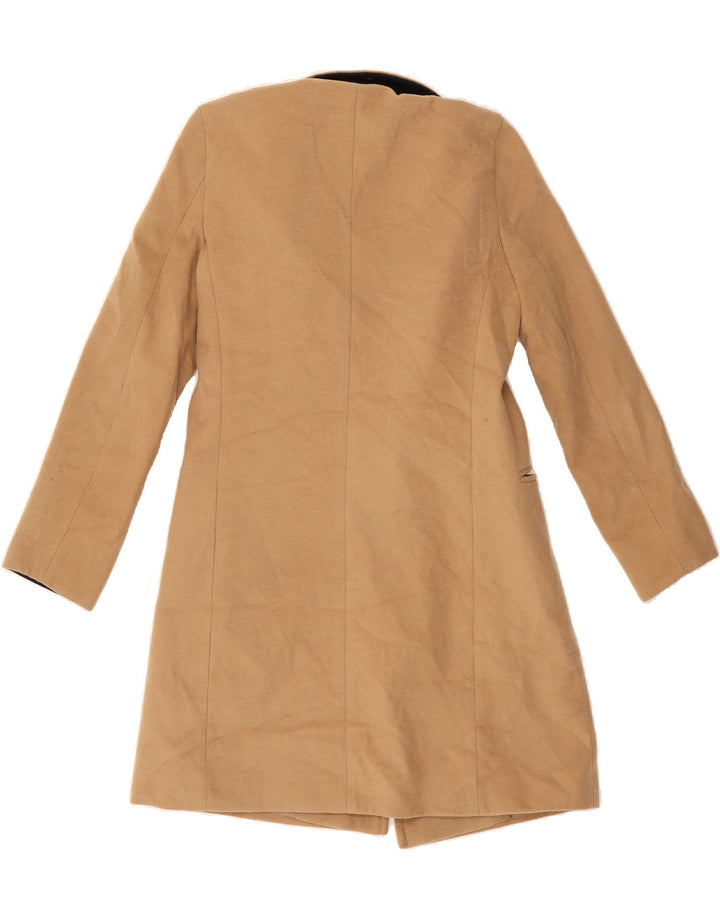 TOPSHOP Womens Double Breasted Coat UK 10 Small Beige Polyester Vintage Topshop and Second-Hand Topshop from Messina Hembry 