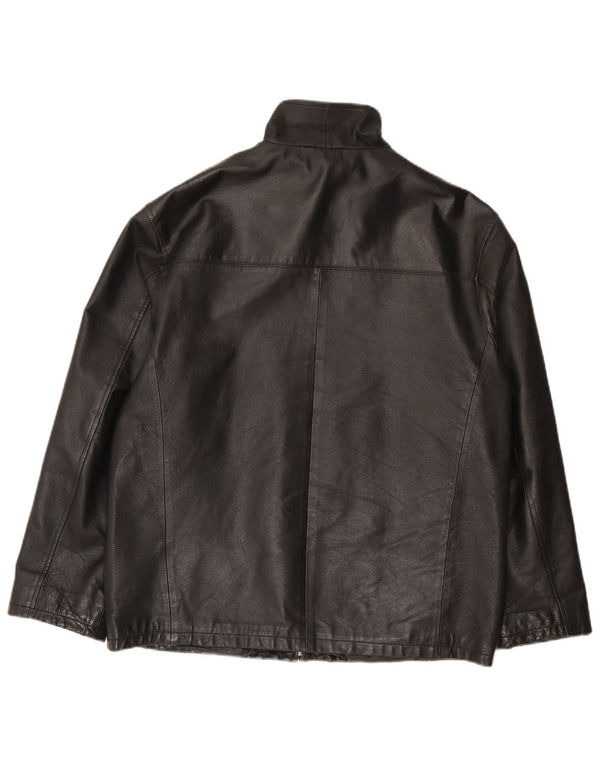 Angelo Litrico Herre Læderjakke UK 38 Medium Sort