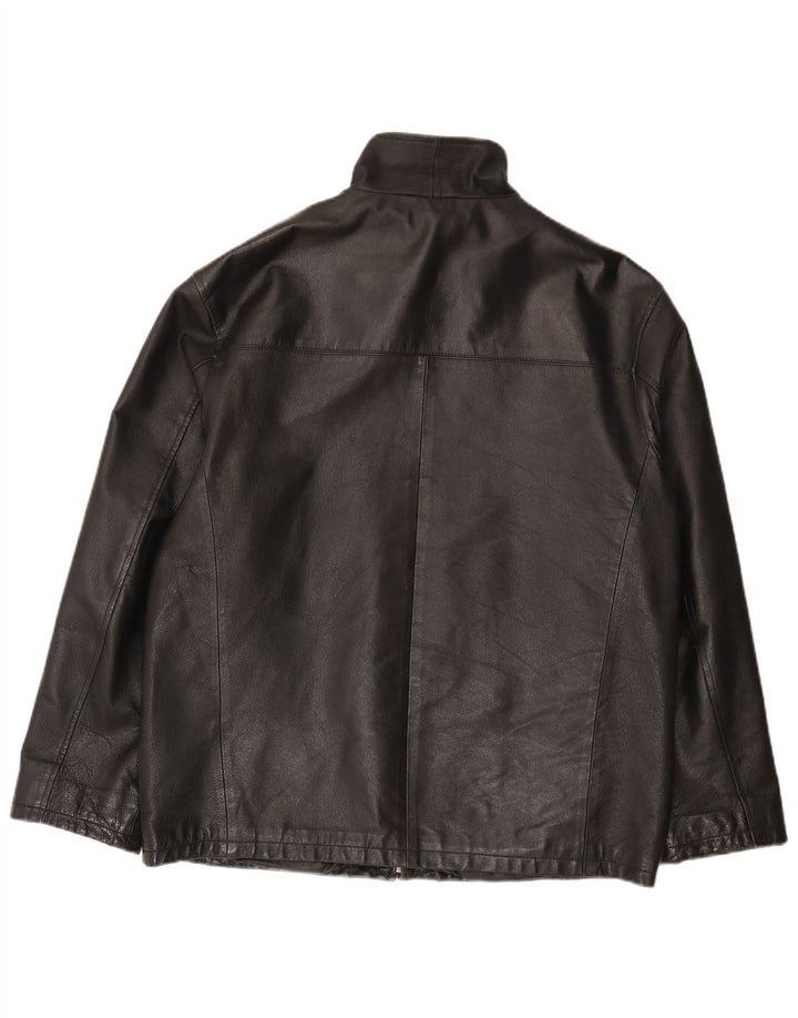 Angelo Litrico Herre Læderjakke UK 38 Medium Sort
