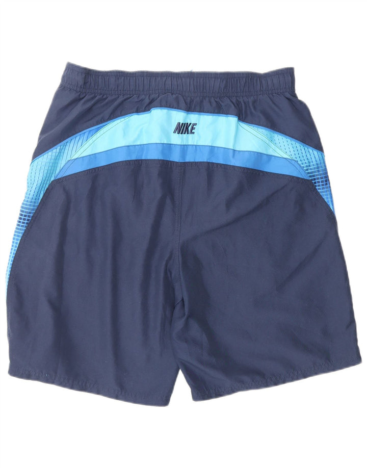 Nike Badeshorts til mænd Small Navy Blue Colourblock Polyester