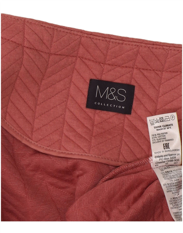 Marks & Spencer Dame Blazer Jakke med fuld lynlås UK 20 2XL Pink Polyester