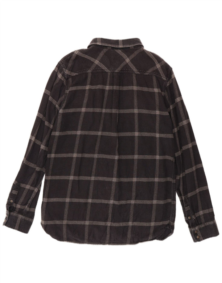 Vans Herre Skræddersyet Fit Flanellskjorte XL Grå ternet bomuld