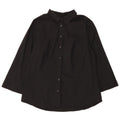 MARKS & SPENCER skjorte med 3/4 ærmer til kvinder UK 14 Stor sort bomuld