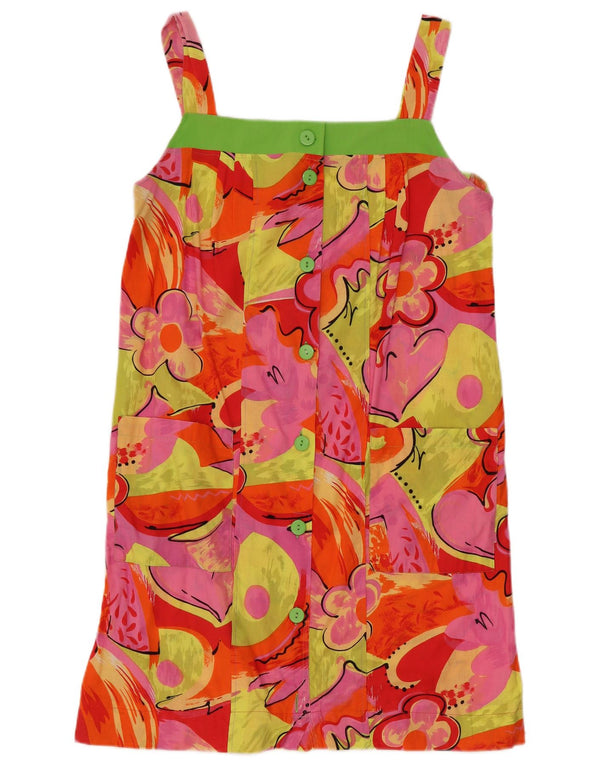 Vintage ærmeløs solkjole til kvinder IT 50 XL flerfarvet blomster