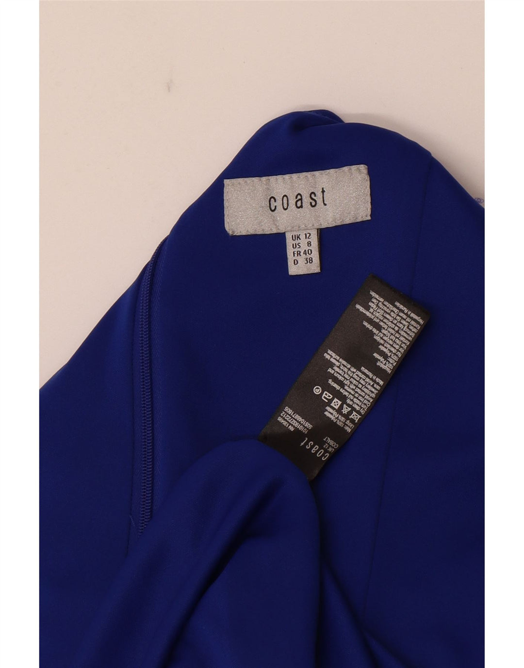 Coast Womens 3/4-ærmet kappekjole UK 12 Medium Blue Polyester