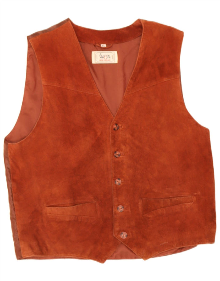 Allison Wingate Herre ruskindsvest XL brunt læder