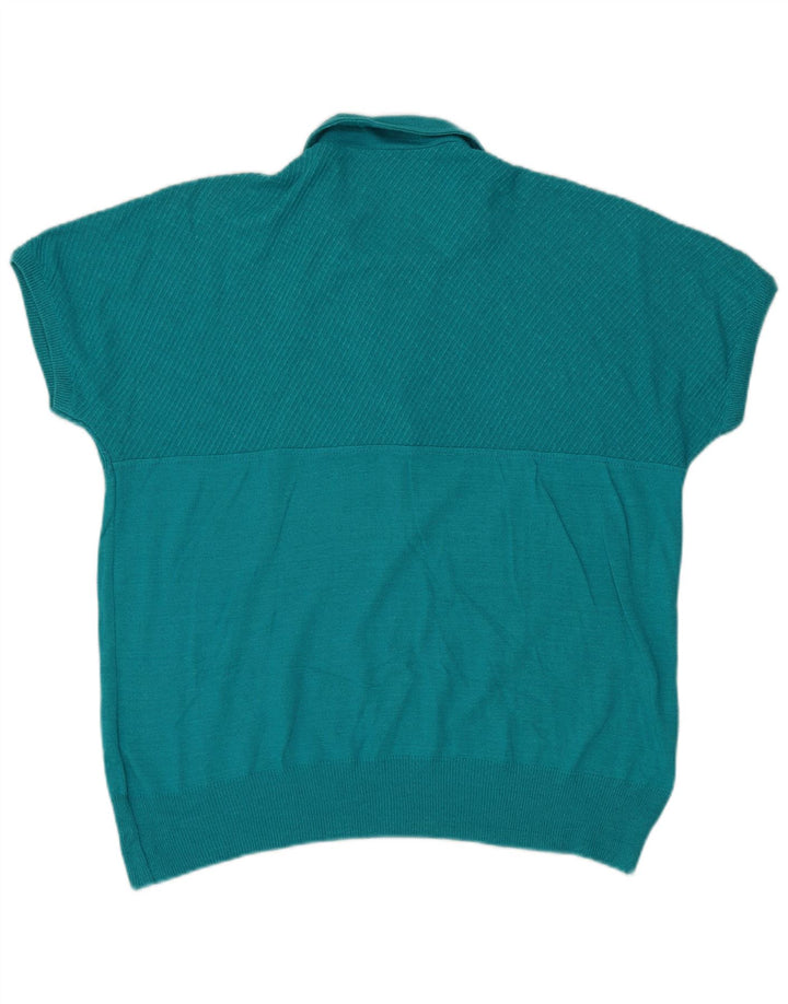 Almira Dame Kortærmet Polo Neck Jumper Sweater IT 44 Medium Blue