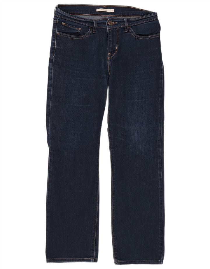 Levi's Dame 714 Straight Jeans W28 L27 Blå Bomuld