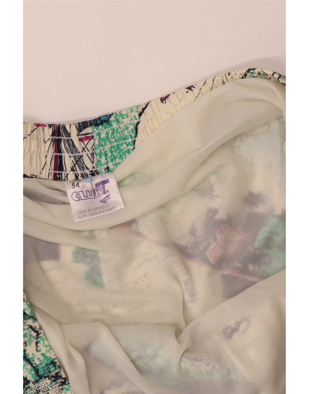 Vintage badeshorts med abstrakt mønster til mænd IT 54 XL flerfarvet bomuld