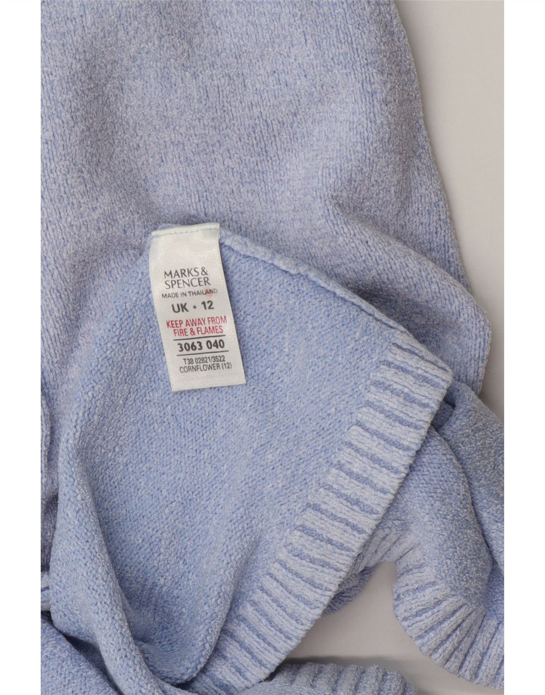 Marks & Spencer Dame Cardigan Sweater UK 12 Medium Blue Viscose