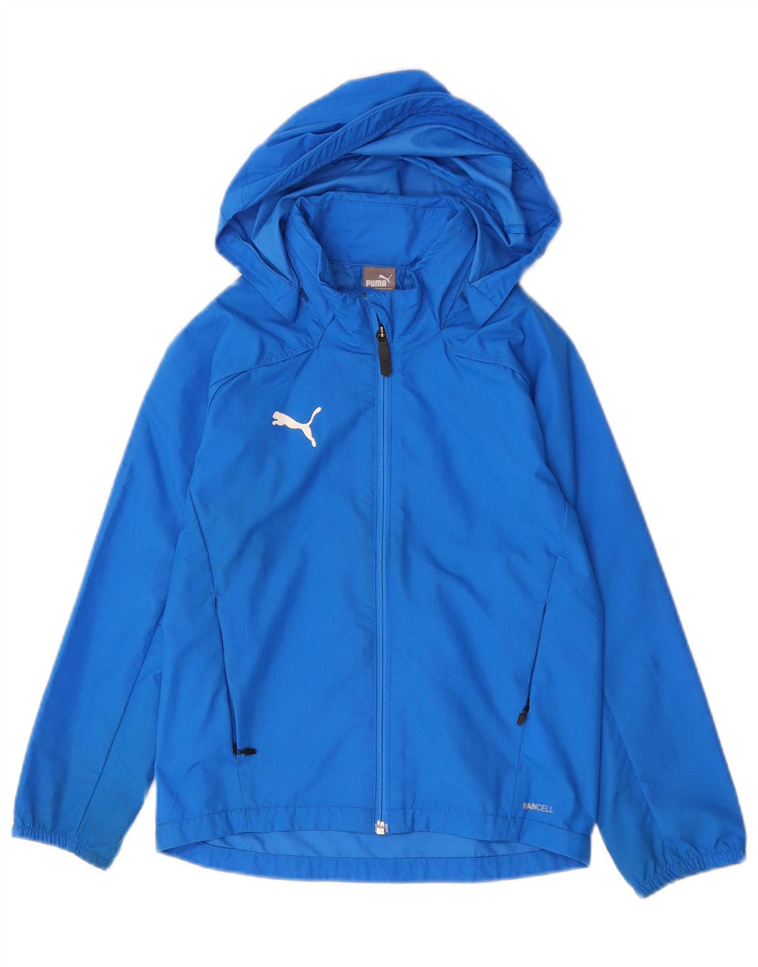 Puma Regnjakke med hætte til drenge 7-8 år blå polyester