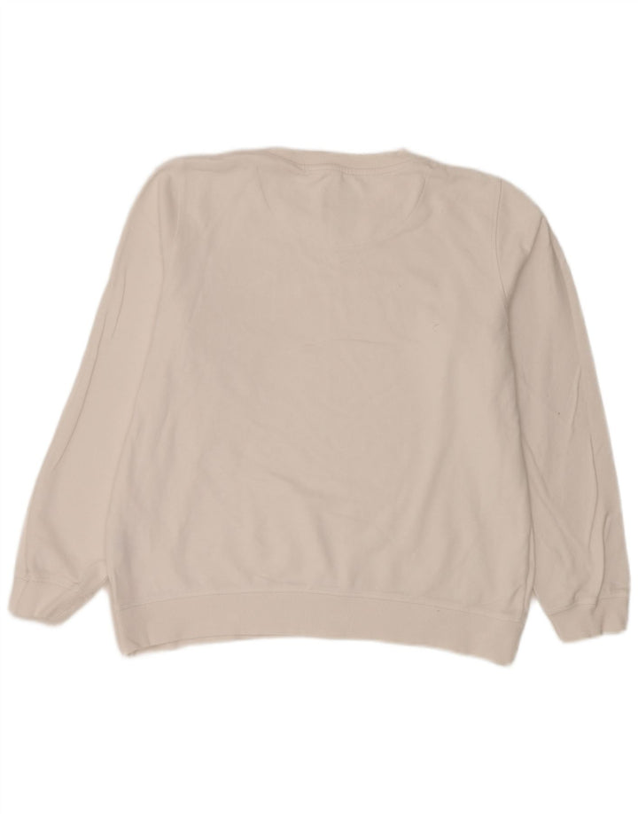 Crew Clothing Dame Sweatshirt Jumper UK 16 Stor hvid bomuld