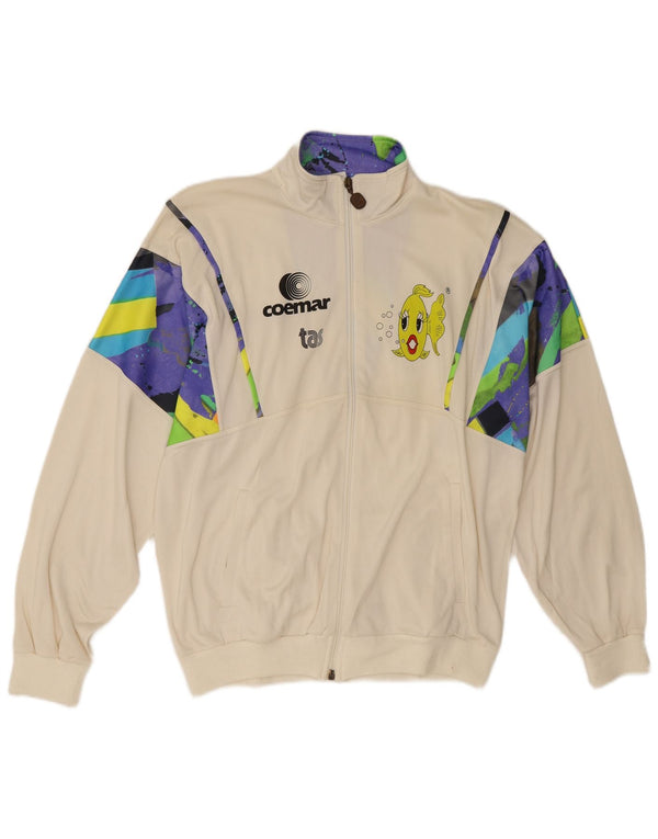 Gazelle Herre grafisk træningsdragt Topjakke Medium Off White Colourblock