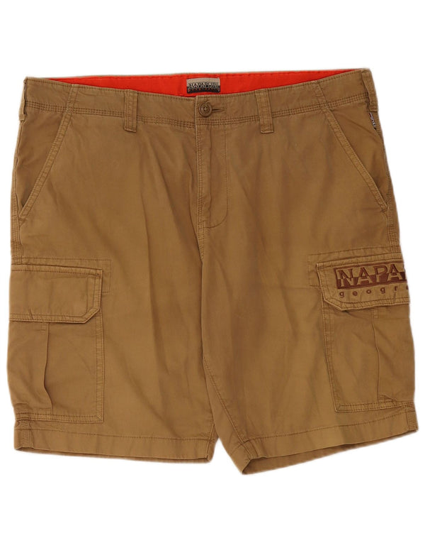 NAPAPIJRI Grafiske Cargo Shorts til mænd W34 Large Khaki Bomuld