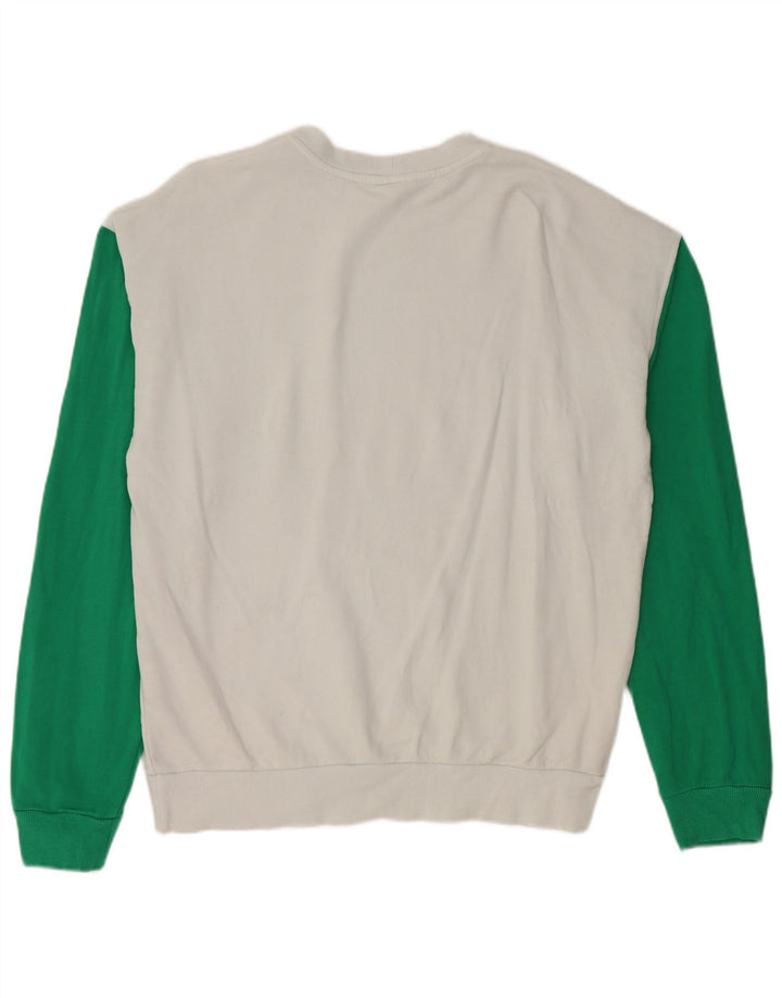 Benetton Herre Peanuts Graphic Sweatshirt Jumper Medium White Colourblock