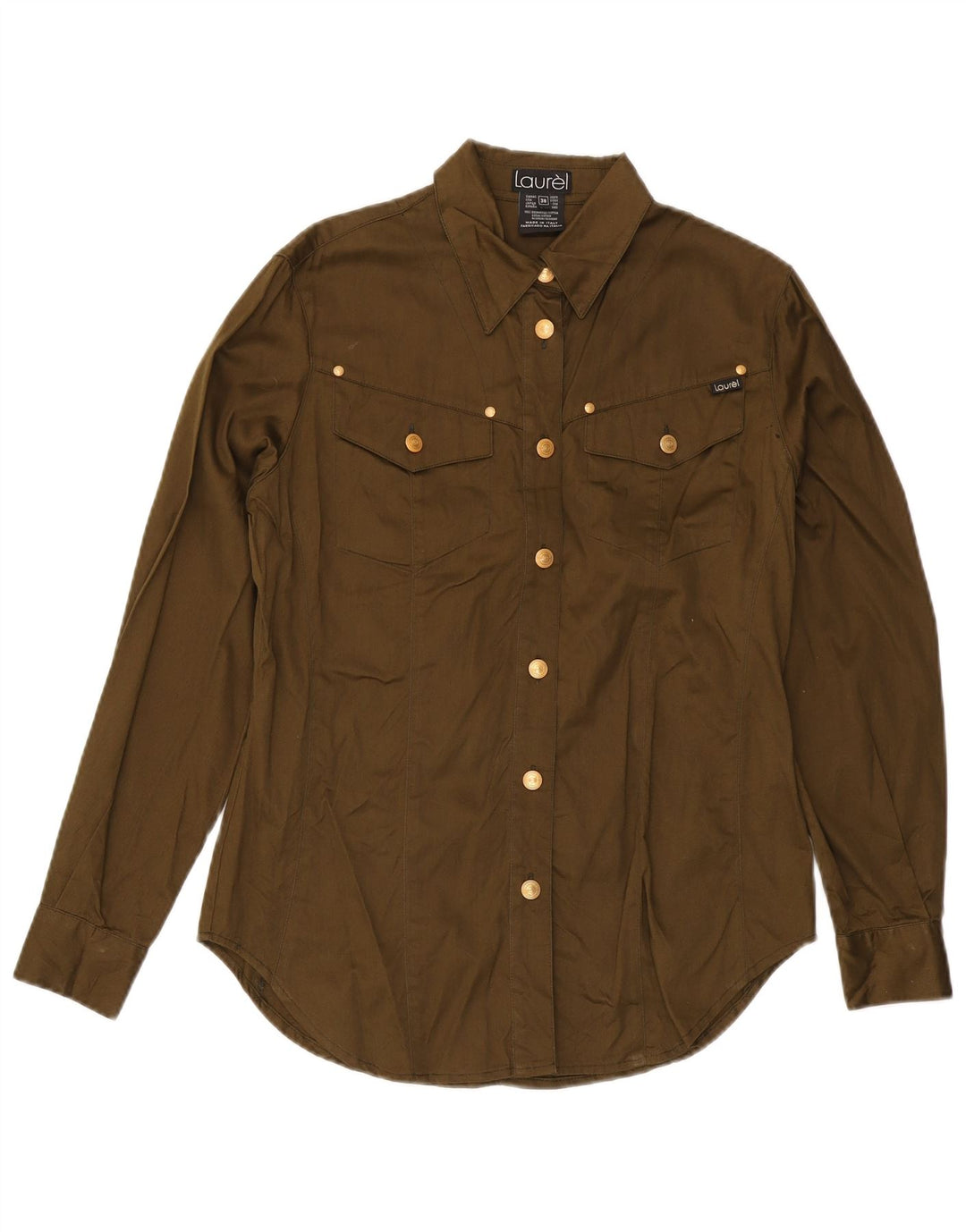 Laurel Dame Oversized skjorte EU 38 XS Khaki Bomuld