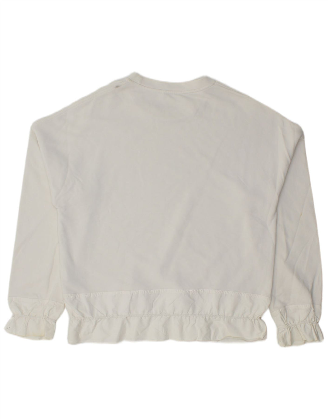 Cos Dame Oversized Sweatshirt Jumper UK 10 Small White Bomuld