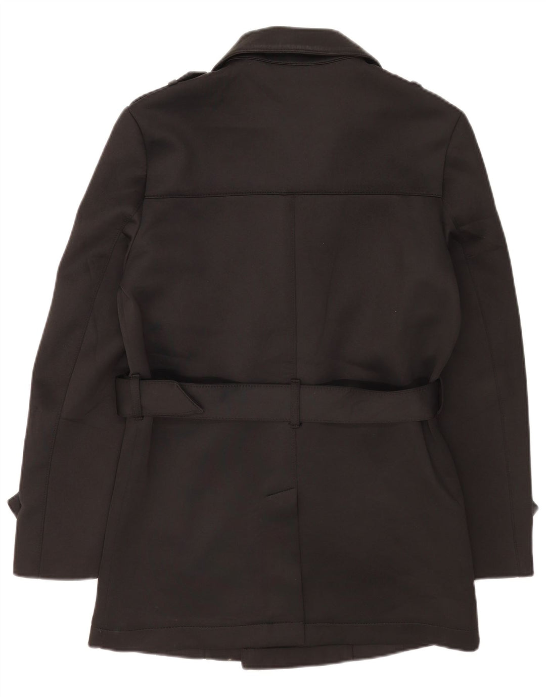 Zara Trench Coat til mænd UK 38 Medium Sort Polyester
