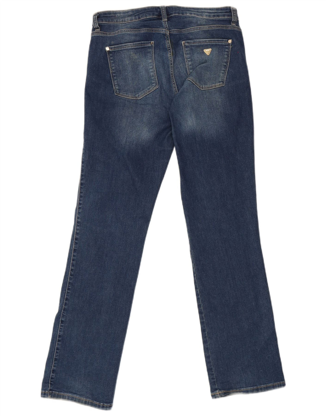 Guess Dame Mid Rise Straight Jeans W31 L31 Blå Bomuld