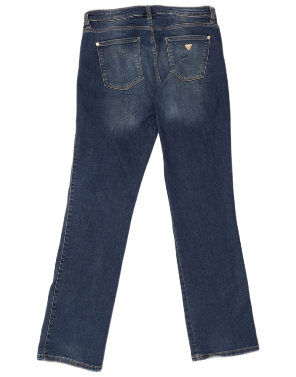 Guess Dame Mid Rise Straight Jeans W31 L31 Blå Bomuld