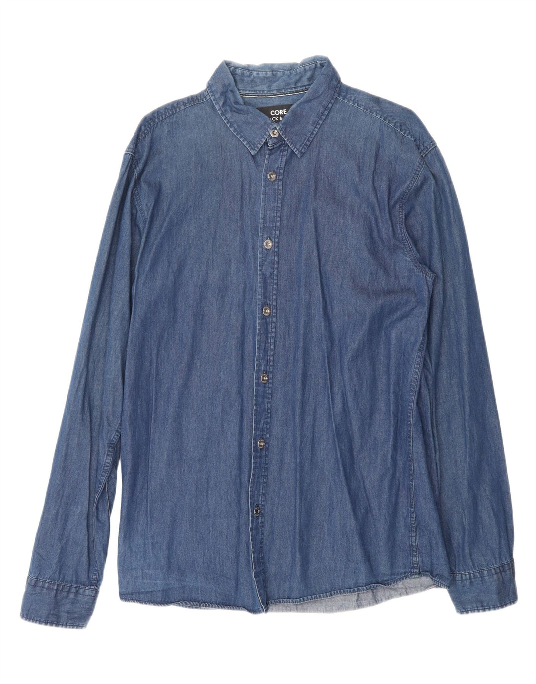 JACK & JONES Mens Denim Shirt Large Blue Cotton Vintage Jack & Jones and Second-Hand Jack & Jones from Messina Hembry 