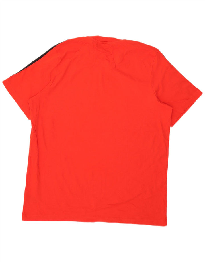 Adidas Herre T-Shirt Top XL Rød Bomuld